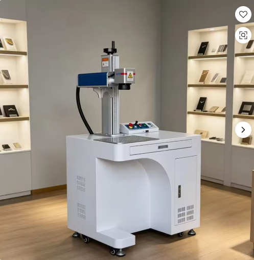 New Cabinet Fiber Laser Engraver 20W 30W 50W Raycus Max Metal Laser Engraving Machine, AI/DXF Format, Suitable for Jewelry and Hardware Logo Engraving